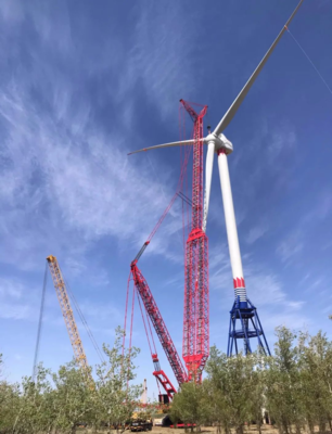 国内最大单机容量陆上风力发电机组顺利完成并网前调试